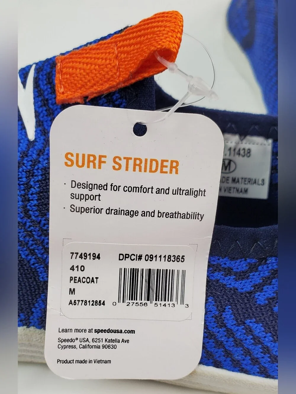 SPEEDO Boys Surf Strider Surfwalker Water Shoes - Size M 2-3 - NWT